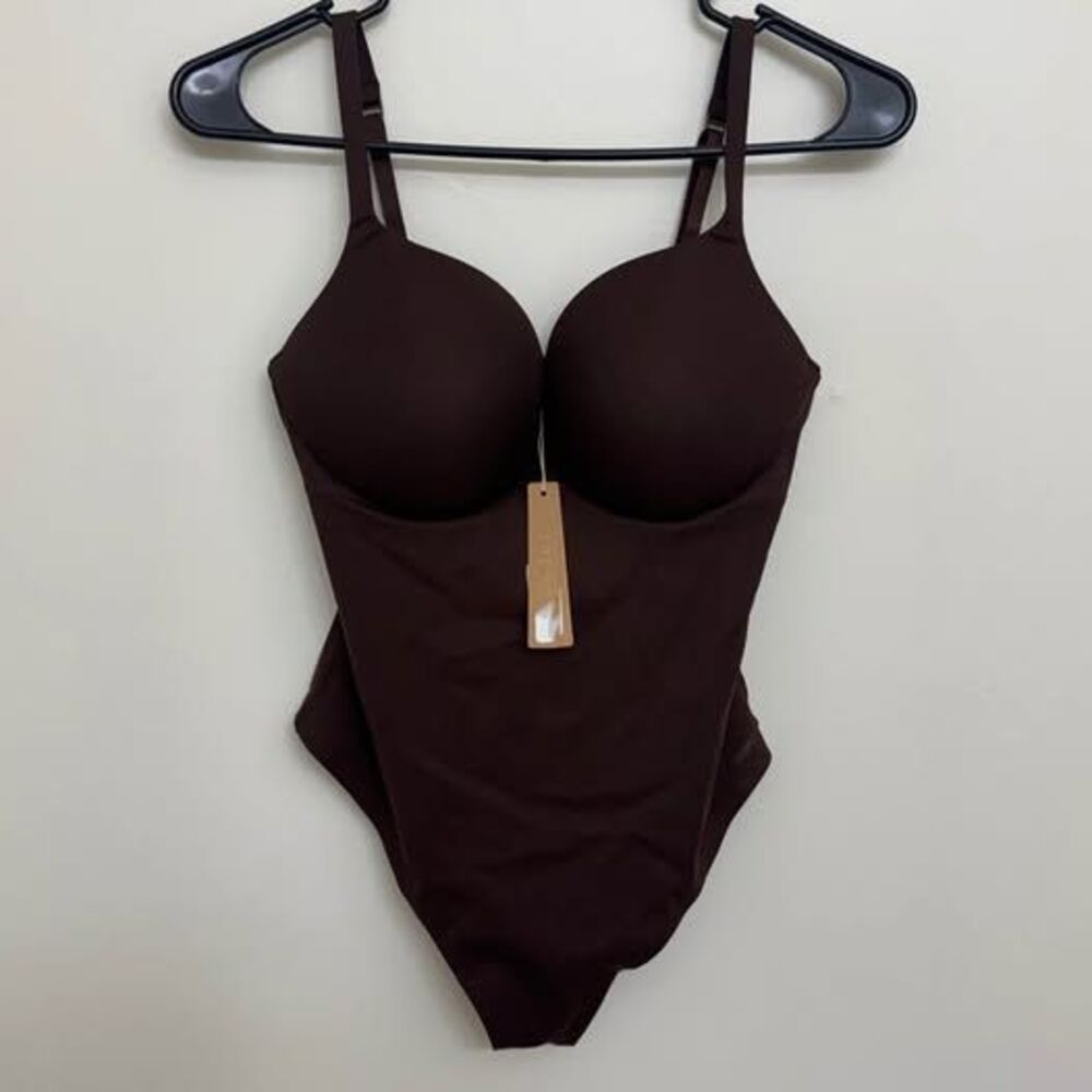 Skims Ultimate Body Thong Bodysuit Cocoa Size Medium